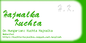 hajnalka kuchta business card